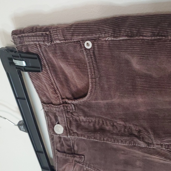 Anthropologie Pilcro Brown Cordoroy Flareleg Pants Size 24 Stretch Button Close - Picture 3 of 14